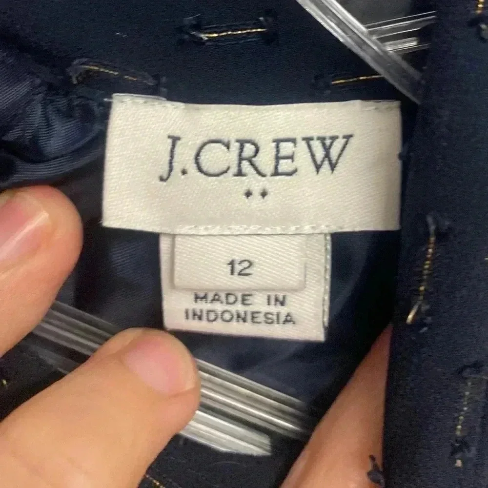 *SOLD*J. Crew Halter Top With Shimmer Design Size 12 - Picture 4 of 6